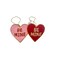 Set of 2- 4" Velvet 'Be Mine' Hearts - Embroidered in Pink/Red/Gold and Red/Gold - Valentine's Day Decor - TCT Crafts - (MTX71533)